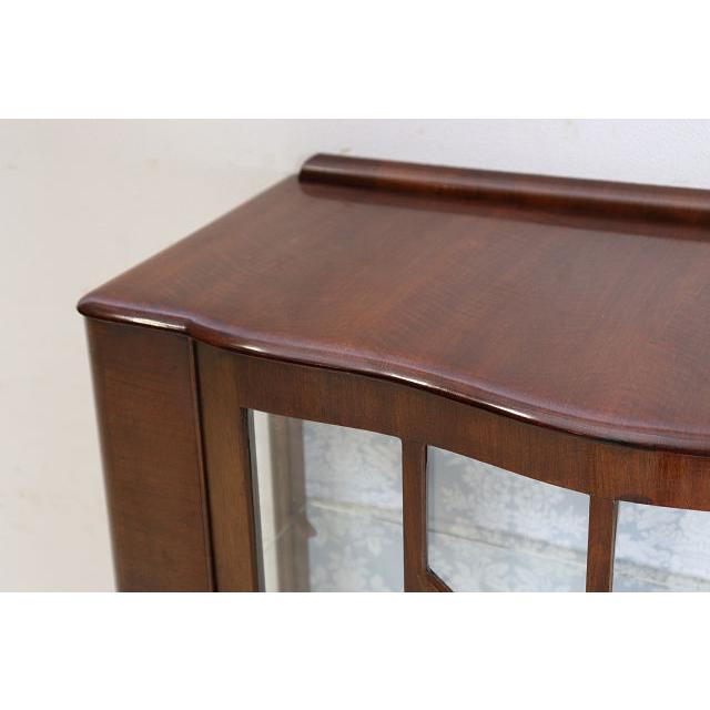 ce-42　1930年代イギリス製アンティーク マホガニー スモール ガラスキャビネット 猫脚 小型 飾り棚 ショーケース 送料無料 |  | 13