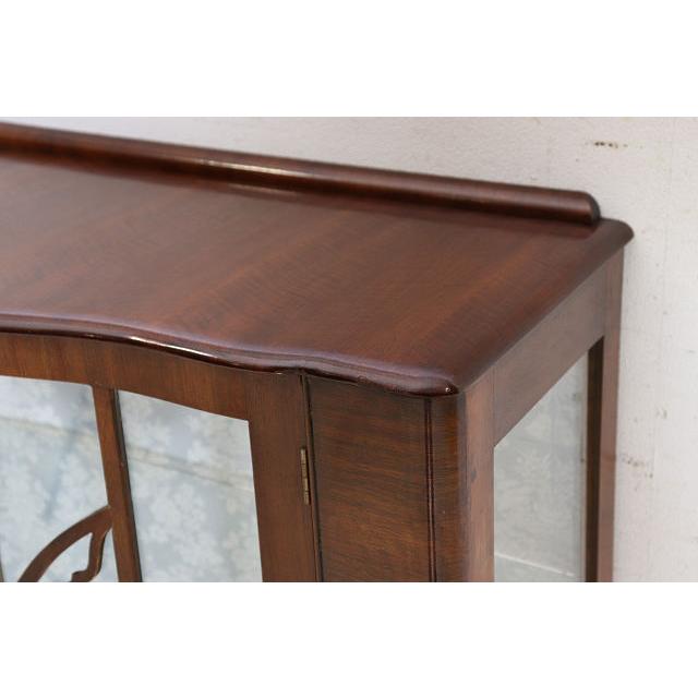 ce-42　1930年代イギリス製アンティーク マホガニー スモール ガラスキャビネット 猫脚 小型 飾り棚 ショーケース 送料無料 |  | 14