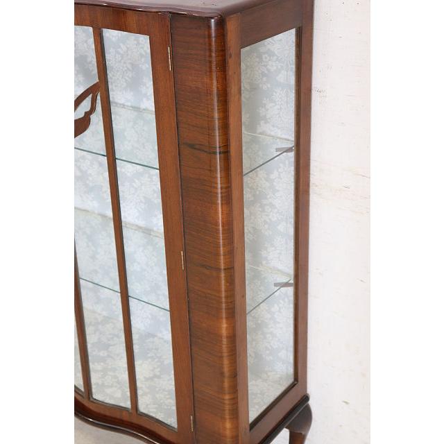 ce-42　1930年代イギリス製アンティーク マホガニー スモール ガラスキャビネット 猫脚 小型 飾り棚 ショーケース 送料無料 |  | 15