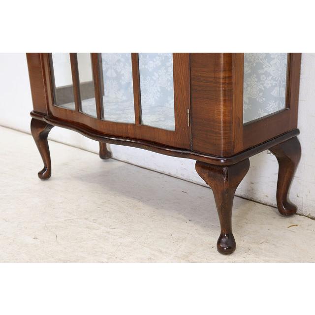 ce-42　1930年代イギリス製アンティーク マホガニー スモール ガラスキャビネット 猫脚 小型 飾り棚 ショーケース 送料無料 |  | 16