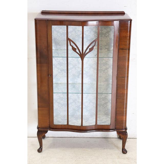 ce-42　1930年代イギリス製アンティーク マホガニー スモール ガラスキャビネット 猫脚 小型 飾り棚 ショーケース 送料無料 |  | 03