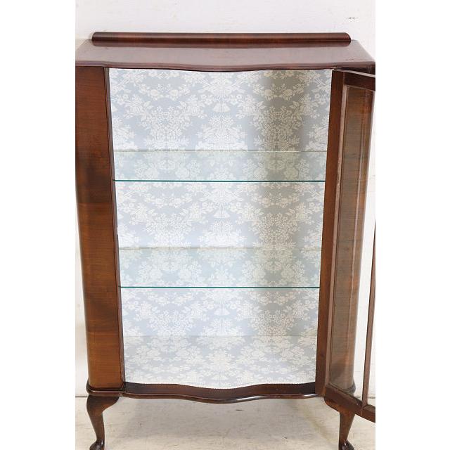 ce-42　1930年代イギリス製アンティーク マホガニー スモール ガラスキャビネット 猫脚 小型 飾り棚 ショーケース 送料無料 |  | 07