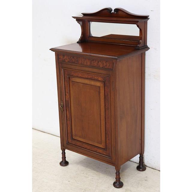 ce-48　1890年代イギリス製アンティーク ビクトリアン ウォルナット ミラーバック ミュージックキャビネット 楽譜入れ スコア 譜面収納 送料無料 |  | 02