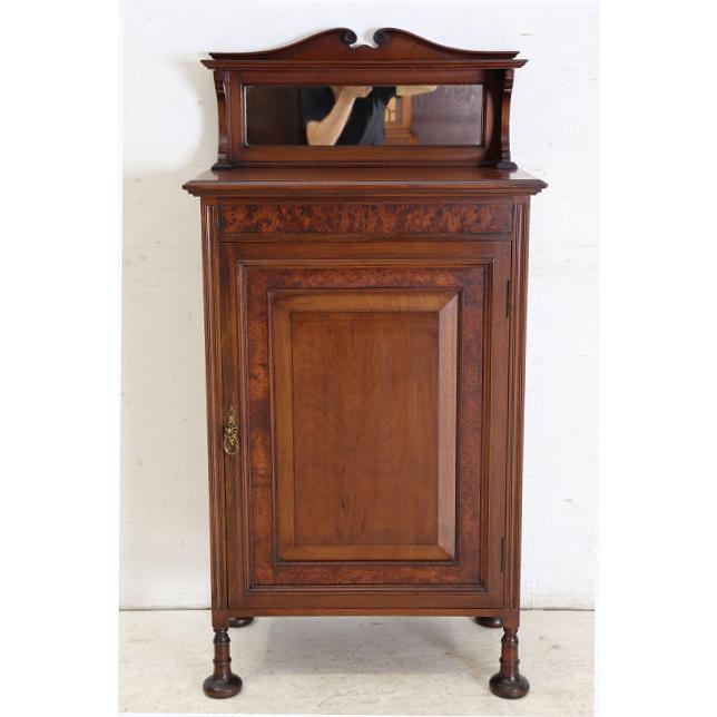 ce-48　1890年代イギリス製アンティーク ビクトリアン ウォルナット ミラーバック ミュージックキャビネット 楽譜入れ スコア 譜面収納 送料無料 |  | 03