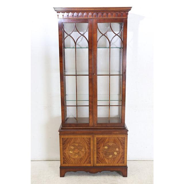 ce-50　1960年代イギリス製ビンテージ マホガニー ジョージアン様式 ショップショーケース ガラスキャビネット 飾り棚 陳列棚 ガラスケース 送料無料 |  | 03