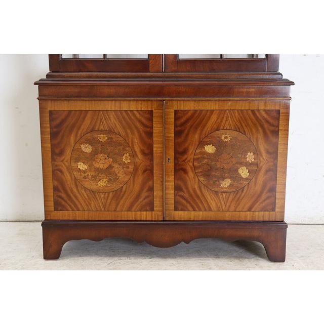 ce-50　1960年代イギリス製ビンテージ マホガニー ジョージアン様式 ショップショーケース ガラスキャビネット 飾り棚 陳列棚 ガラスケース 送料無料 |  | 07