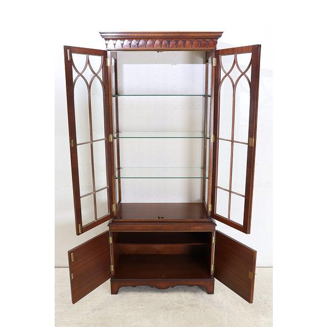 ce-50　1960年代イギリス製ビンテージ マホガニー ジョージアン様式 ショップショーケース ガラスキャビネット 飾り棚 陳列棚 ガラスケース 送料無料 |  | 08