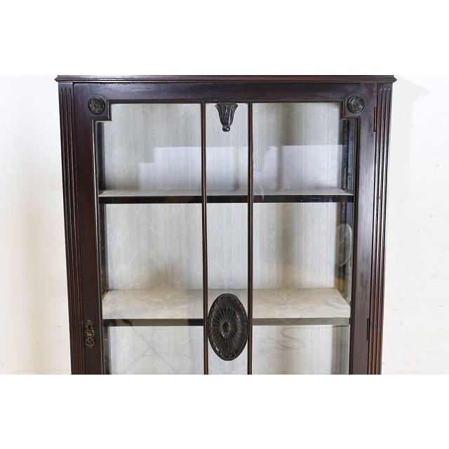 ce-5　1890年代イギリス製アンティーク　ビクトリアン　マホガニー　ディスプレイキャビネット　飾り棚 |  | 05