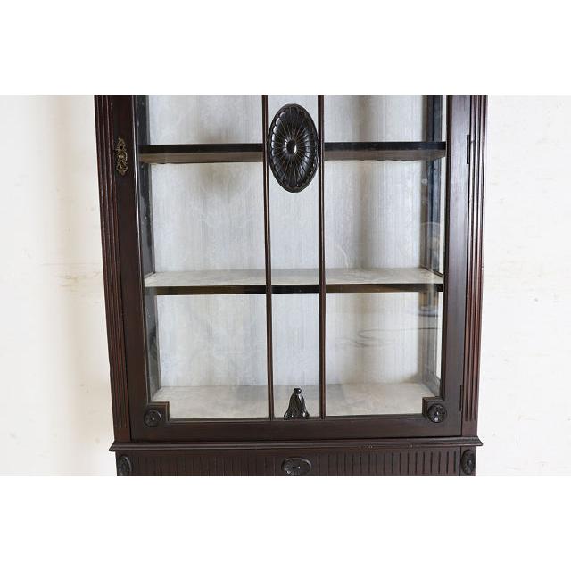 ce-5　1890年代イギリス製アンティーク　ビクトリアン　マホガニー　ディスプレイキャビネット　飾り棚 |  | 06