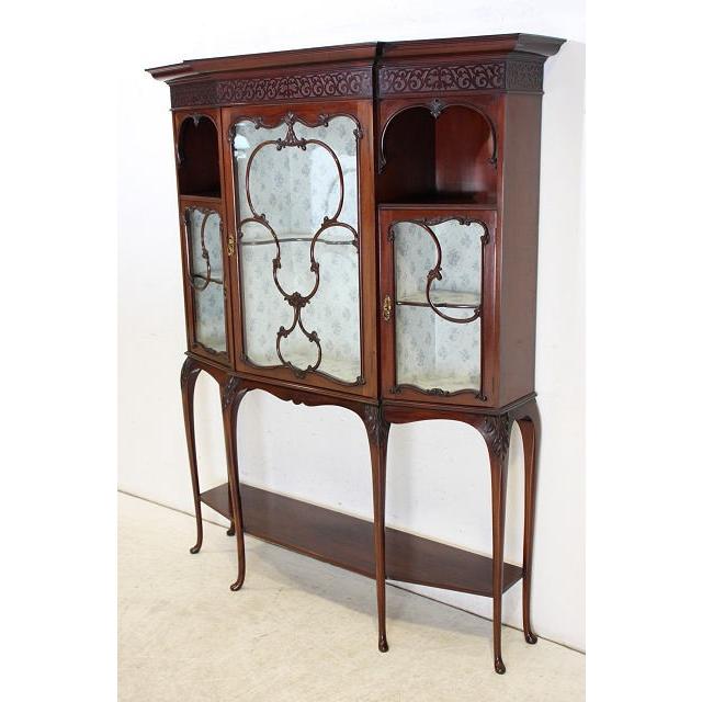 アンティーク キャビネット ガラス イギリス ビクトリアン |  | 02