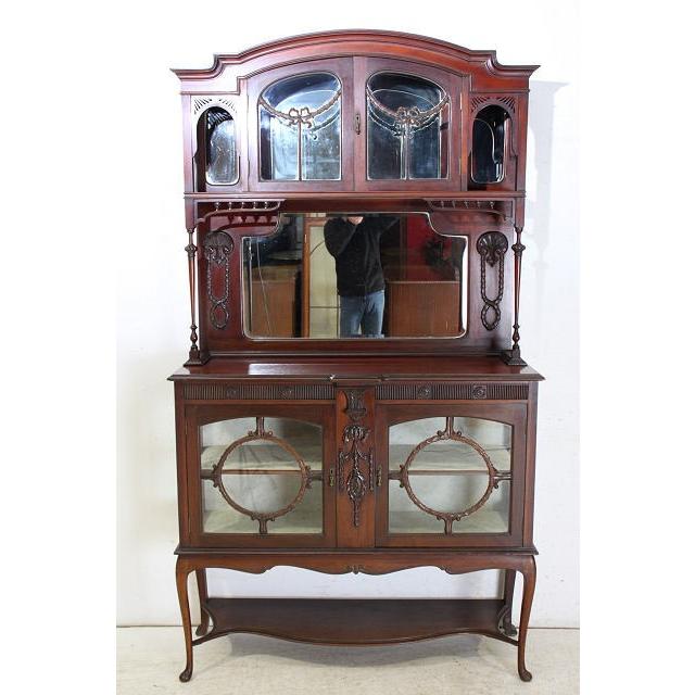 アンティーク キャビネット ガラス イギリス 英国　レトロ |  | 01