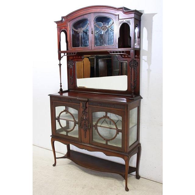 アンティーク キャビネット ガラス イギリス 英国　レトロ |  | 02