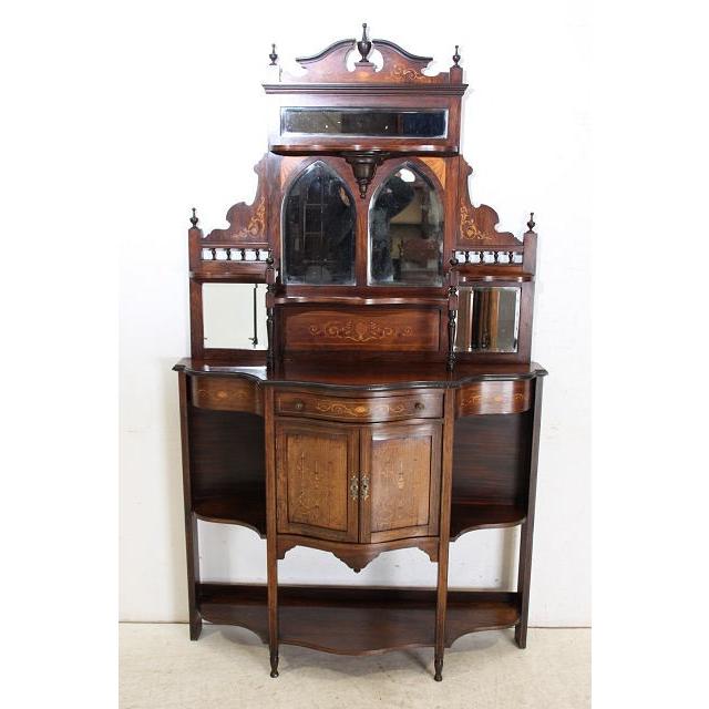 アンティーク 大型 エンパイヤキャビネット ガラス イギリス 英国 家具 レトロ |  | 01