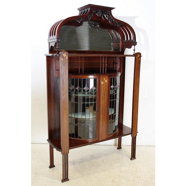 アンティーク アールヌーボー キャビネット ガラス イギリス 英国 家具 レトロ |  | 17