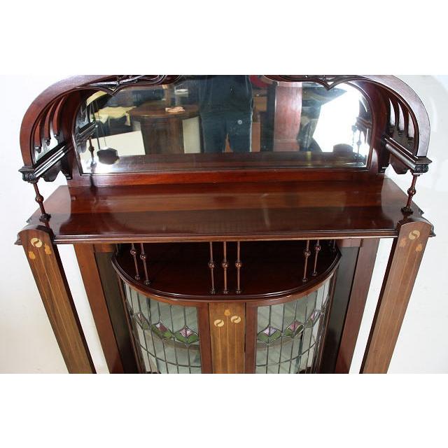 アンティーク アールヌーボー キャビネット ガラス イギリス 英国 家具 レトロ |  | 08