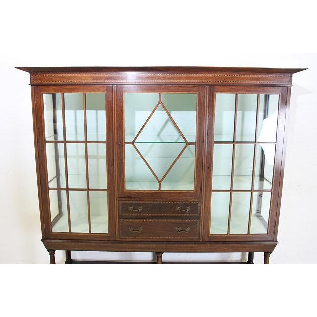 英国アンティーク家具 1910年代 イギリス製 ローズウッド エドワーディアン ディスプレイキャビネット 飾り棚 ショーケース 〈商品番号 ce-93〉 |  | 03