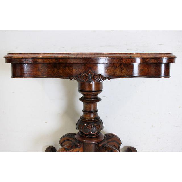 cl-3　1880年代 イギリス製 アンティーク　ビクトリアン　ウォルナット　カードテーブル　ゲームテーブル |  | 12