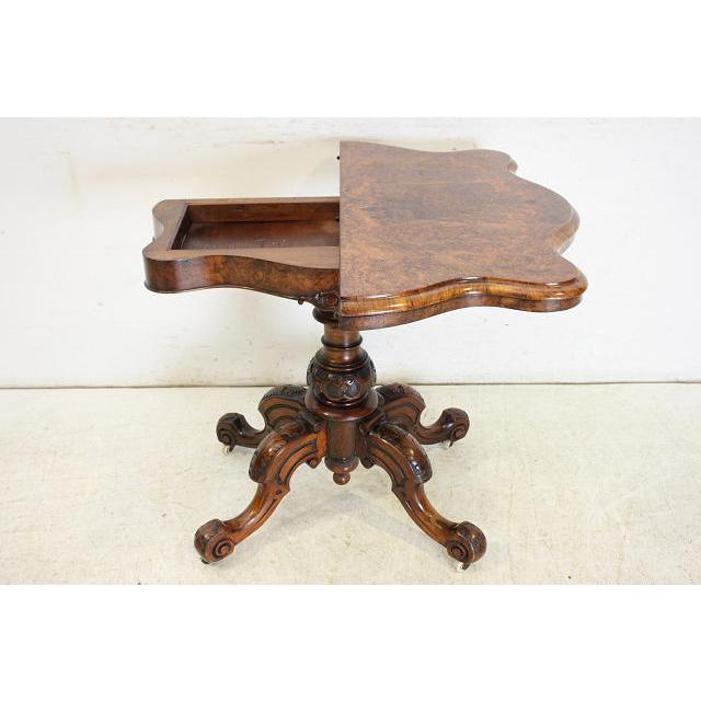 cl-3　1880年代 イギリス製 アンティーク　ビクトリアン　ウォルナット　カードテーブル　ゲームテーブル |  | 16