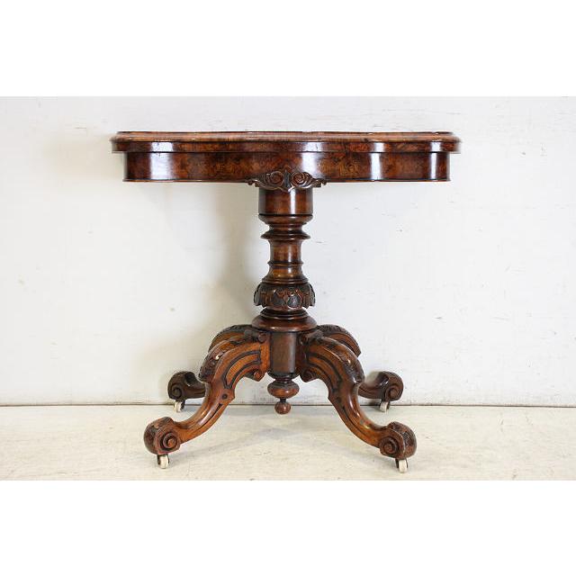 cl-3　1880年代 イギリス製 アンティーク　ビクトリアン　ウォルナット　カードテーブル　ゲームテーブル |  | 03