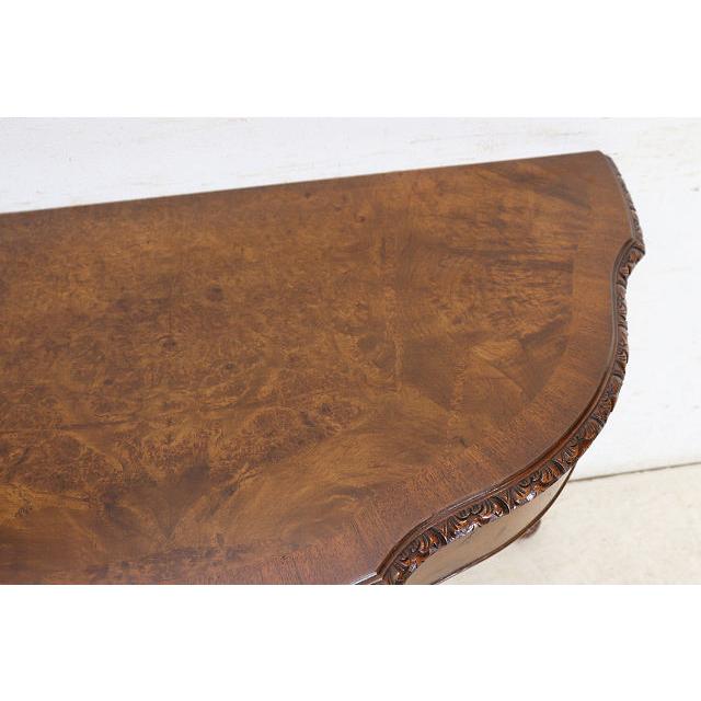 cl-4　1960年代イギリス製ビンテージ ウォルナット ビクトリアン様式 引き出し付き 大型 コンソールテーブル ホールテーブル サイドテーブル 半円 送料無料 |  | 09