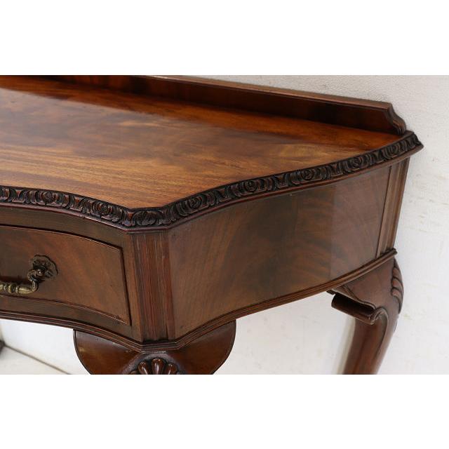 cl-5　1960年代イギリス製ビンテージ マホガニー クイーンアン様式 引き出し付き コンソールテーブル ホールテーブル サイドテーブル 送料無料 |  | 11