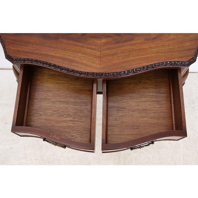 cl-5　1960年代イギリス製ビンテージ マホガニー クイーンアン様式 引き出し付き コンソールテーブル ホールテーブル サイドテーブル 送料無料 |  | 08