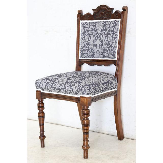 dn-10　1890年代イギリス製アンティーク ビクトリアン ウォルナット パネルバック ダイニングチェア 食卓椅子 いす イス ヨーロピアン |  | 04
