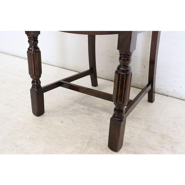 dn-11　1940年代イギリス製アンティーク ソリッドオーク 無垢材 お花のデザインの彫刻 ダイニングチェア 椅子 いす イス レッド 赤 |  | 16