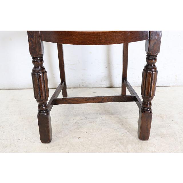 dn-11　1940年代イギリス製アンティーク ソリッドオーク 無垢材 お花のデザインの彫刻 ダイニングチェア 椅子 いす イス レッド 赤 |  | 17