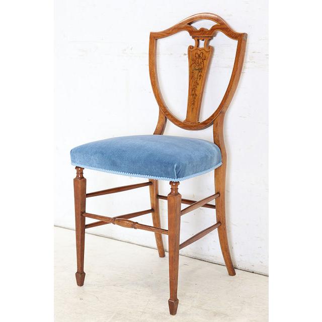 dn-13　1920年代イギリス製アンティーク ウォルナット ヘップルホワイト様式 シェルバック ダイニングチェア 椅子 いす イス サイドチェア |  | 04