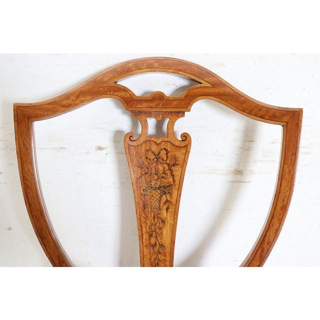 dn-13　1920年代イギリス製アンティーク ウォルナット ヘップルホワイト様式 シェルバック ダイニングチェア 椅子 いす イス サイドチェア |  | 09