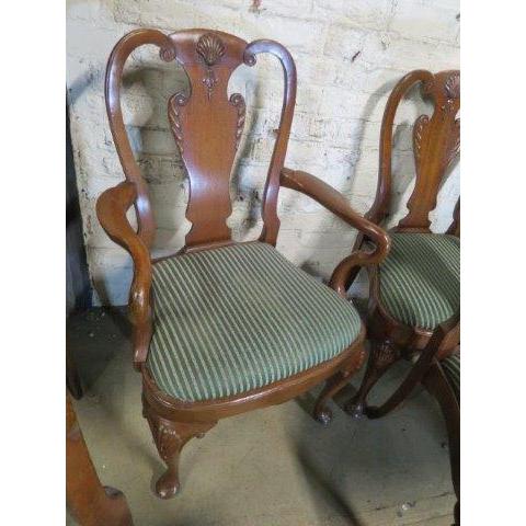 【送料無料】次回入荷予定｜1950年代 イギリス製 アンティーク ウォルナット クイーンアン様式 ダイニングチェア6脚セット＜商品番号 dn-1＞ |  | 02