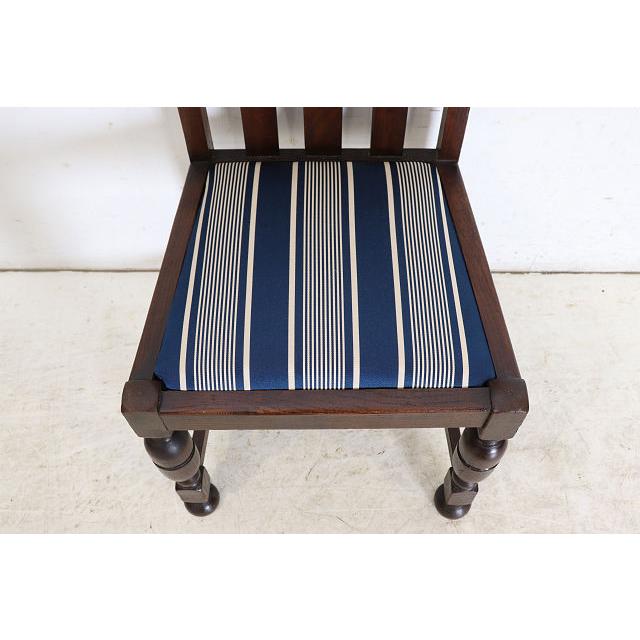 dn-24　1940年代イギリス製アンティーク オーク ダブルカップレッグ ダイニングチェア 4脚セット 食卓椅子 いす イス 送料無料 |  | 10