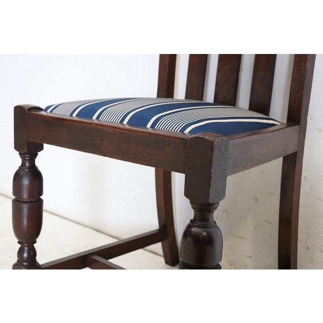 dn-24　1940年代イギリス製アンティーク オーク ダブルカップレッグ ダイニングチェア 4脚セット 食卓椅子 いす イス 送料無料 |  | 15