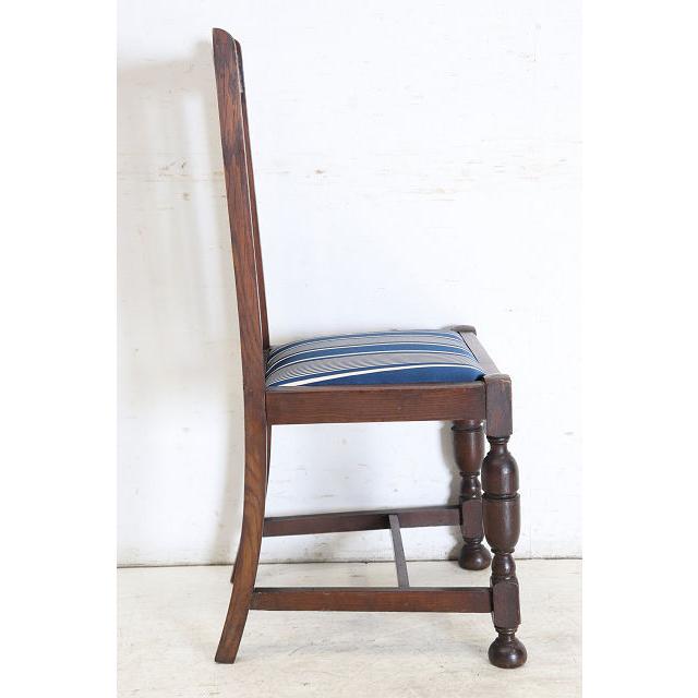 dn-24　1940年代イギリス製アンティーク オーク ダブルカップレッグ ダイニングチェア 4脚セット 食卓椅子 いす イス 送料無料 |  | 19