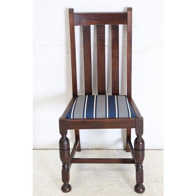 dn-24　1940年代イギリス製アンティーク オーク ダブルカップレッグ ダイニングチェア 4脚セット 食卓椅子 いす イス 送料無料 |  | 04