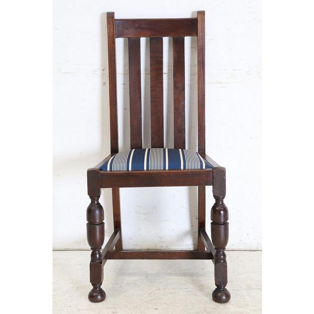 dn-24　1940年代イギリス製アンティーク オーク ダブルカップレッグ ダイニングチェア 4脚セット 食卓椅子 いす イス 送料無料 |  | 06