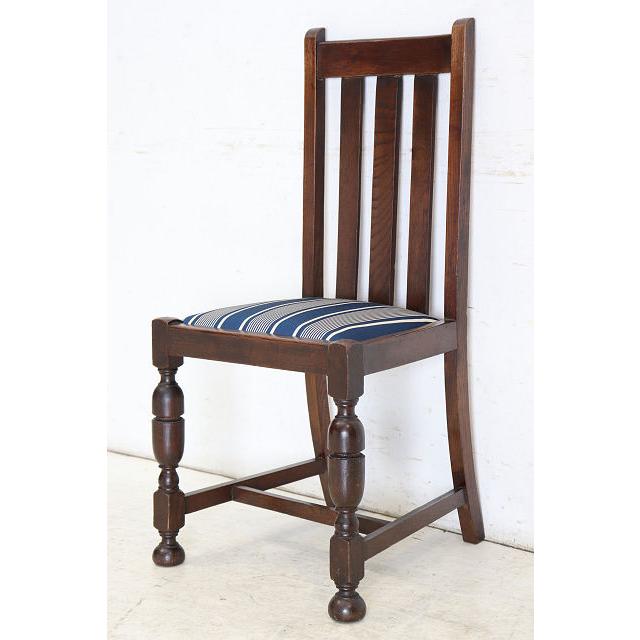 dn-24　1940年代イギリス製アンティーク オーク ダブルカップレッグ ダイニングチェア 4脚セット 食卓椅子 いす イス 送料無料 |  | 07