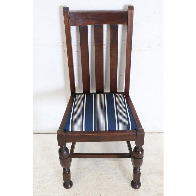 dn-24　1940年代イギリス製アンティーク オーク ダブルカップレッグ ダイニングチェア 4脚セット 食卓椅子 いす イス 送料無料 |  | 08