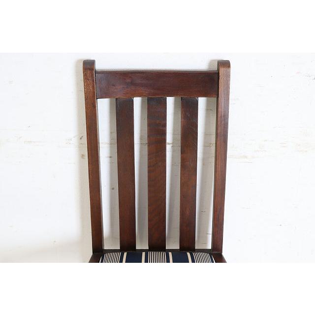 dn-24　1940年代イギリス製アンティーク オーク ダブルカップレッグ ダイニングチェア 4脚セット 食卓椅子 いす イス 送料無料 |  | 09