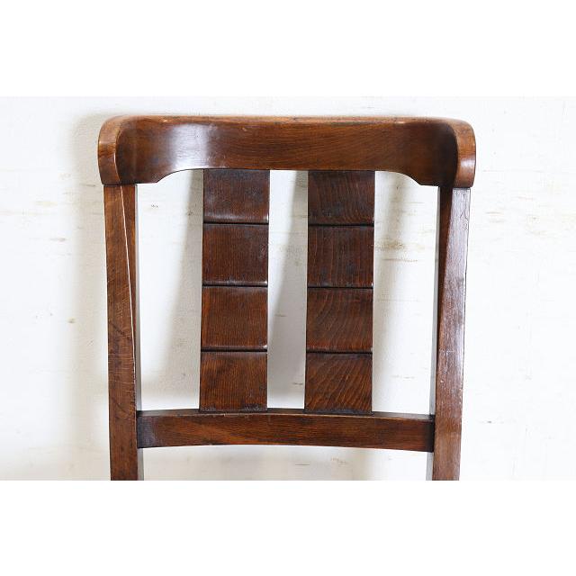 dn-28　1940年代イギリス製アンティーク ソリッドオーク 無垢材 ダブルカップレッグ ダイニングチェア 椅子 いす イス ブルー 青 |  | 10