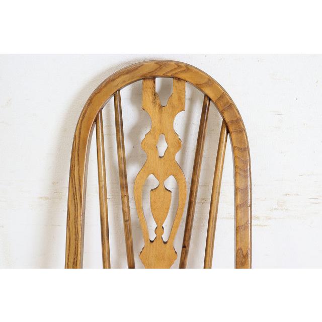 dn-29　1960年代イギリス製ビンテージ エルム ハイバック ウインザー カントリー キッチンチェア ダイニングチェア 4脚セット 椅子 いす イス 送料無料 |  | 11