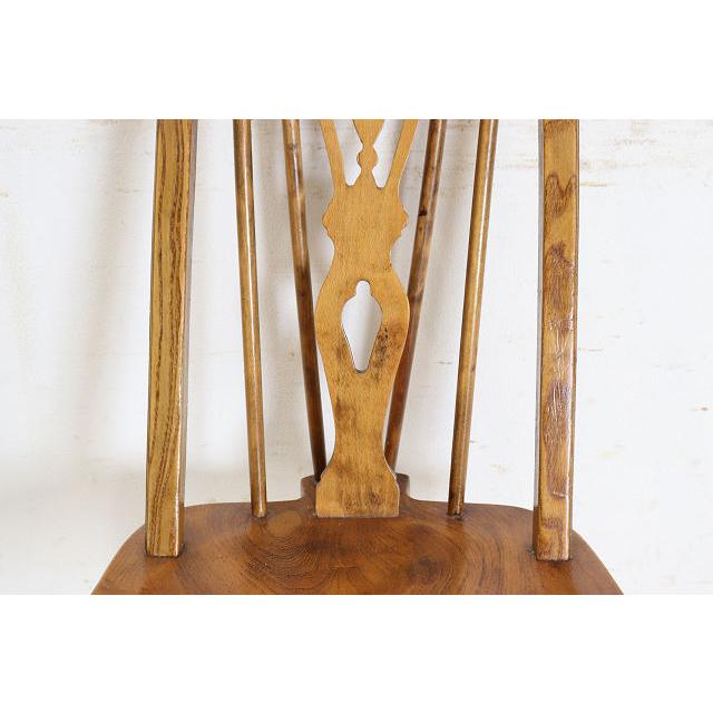 dn-29　1960年代イギリス製ビンテージ エルム ハイバック ウインザー カントリー キッチンチェア ダイニングチェア 4脚セット 椅子 いす イス 送料無料 |  | 12