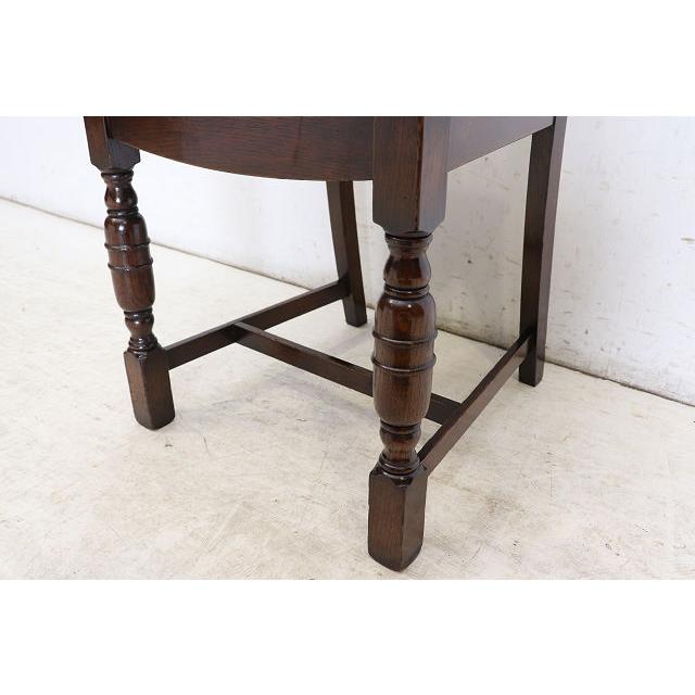 dn-2　1940年代イギリス製アンティーク ソリッドオーク 無垢材 お花が彫刻された ダイニングチェア 椅子 いす イス 白 ホワイト |  | 15