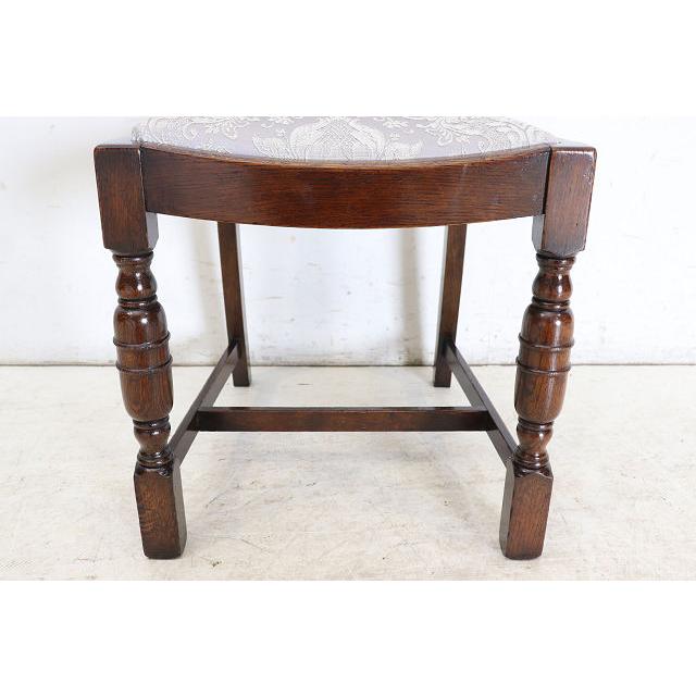 dn-2　1940年代イギリス製アンティーク ソリッドオーク 無垢材 お花が彫刻された ダイニングチェア 椅子 いす イス 白 ホワイト |  | 16