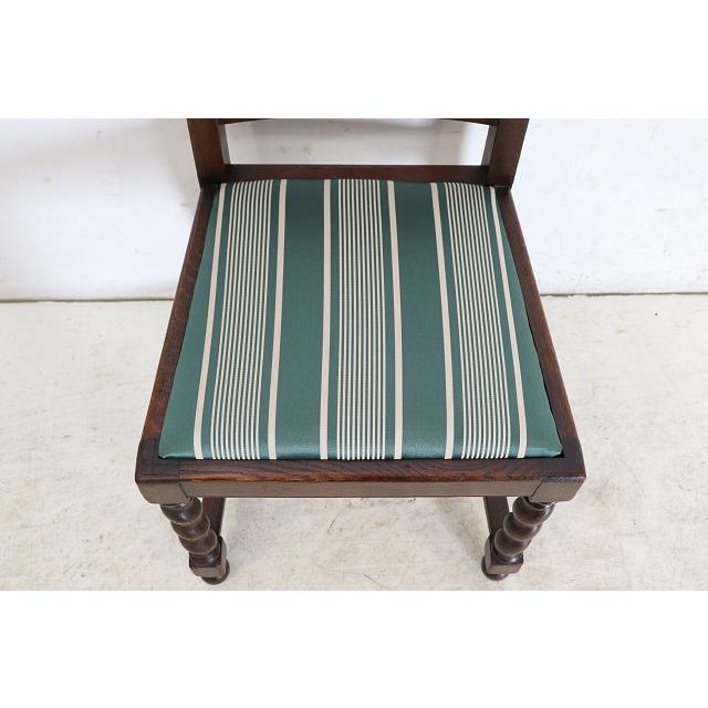 dn-32　1930年代イギリス製アンティーク オーク シュガーバリーツイスト ダイニングチェア 4脚セット 食卓椅子 いす イス 送料無料 |  | 10