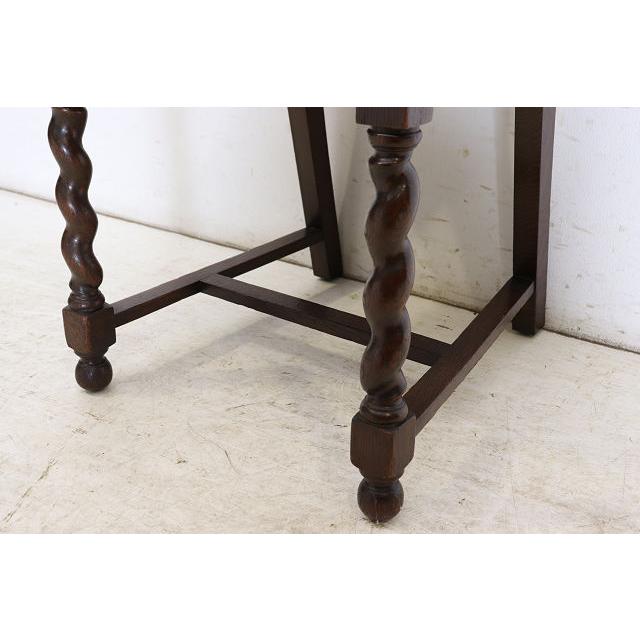 dn-32　1930年代イギリス製アンティーク オーク シュガーバリーツイスト ダイニングチェア 4脚セット 食卓椅子 いす イス 送料無料 |  | 17