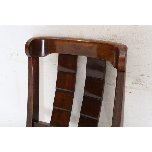 dn-34　1940年代イギリス製アンティーク ソリッドオーク 無垢材 ダブルカップレッグ ダイニングチェア 椅子 いす イス グリーンのストライプ |  | 10