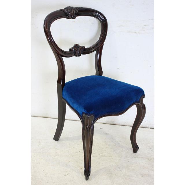 dn-36　1890年代イギリス製アンティーク　ビクトリア　ウォルナット　バルーンバックチェア　ダイニングチェア　椅子　いす　イス｜shellys｜17