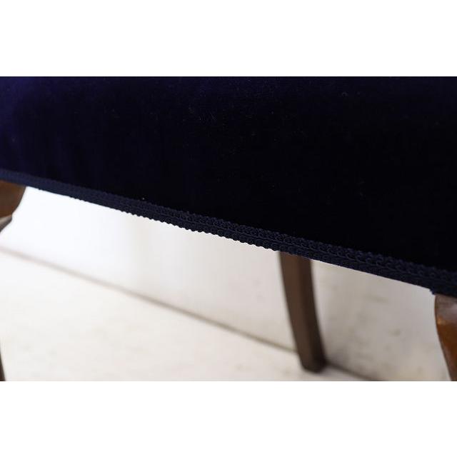 dn-39　1960年代イギリス製ビンテージ ウォルナット クイーンアンスタイル ダイニングチェア 4脚セット イス 椅子 いす セット販売チェア パープル |  | 13